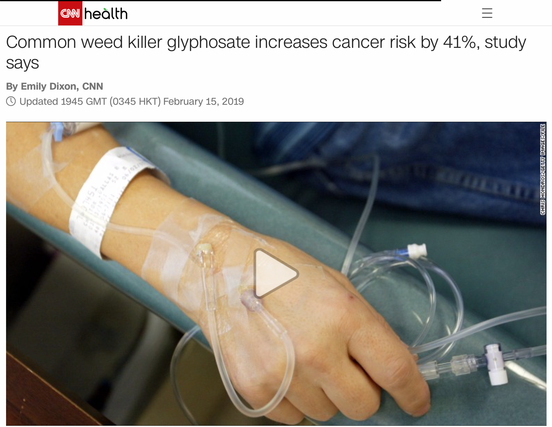 Glyphosate Linked To Cancer